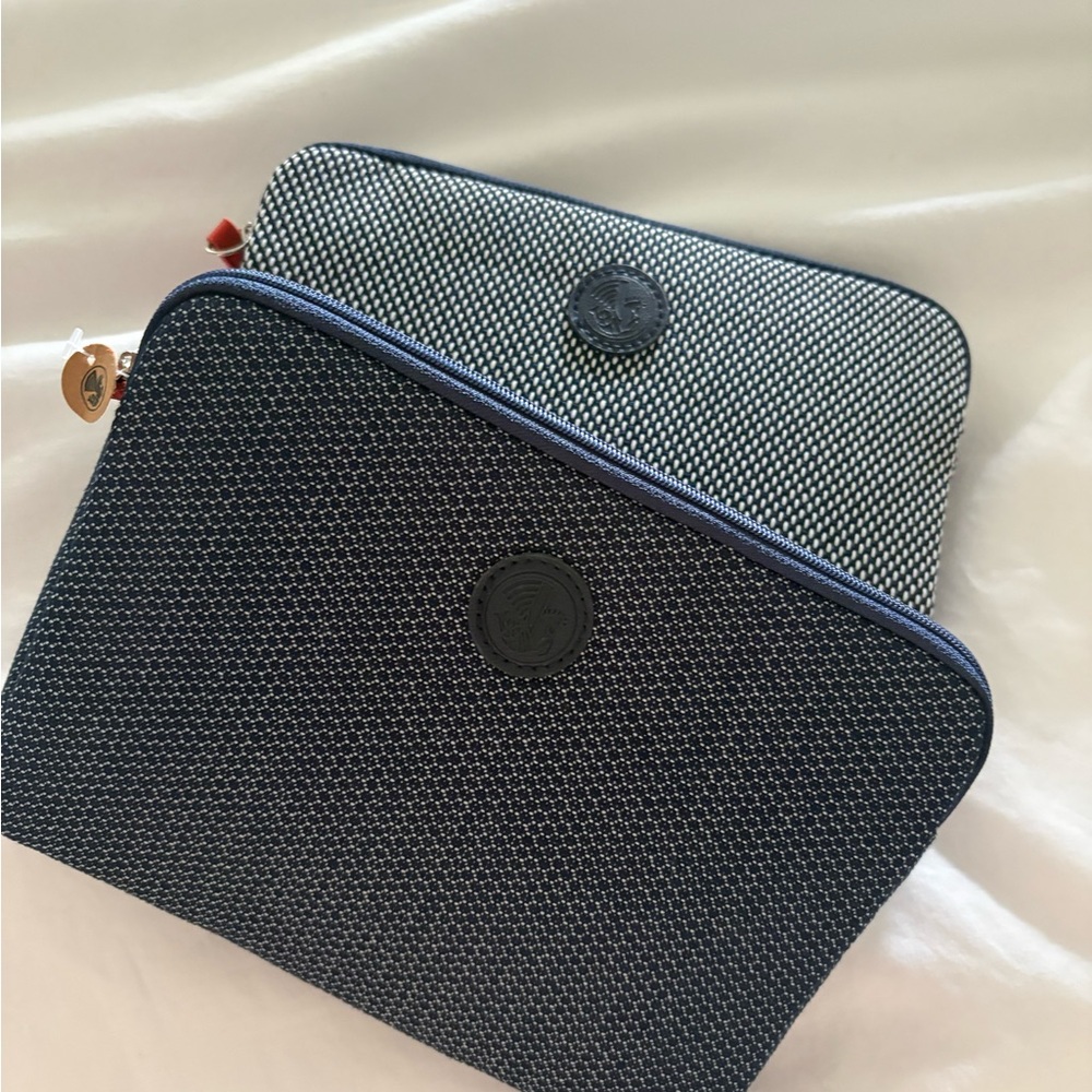 Blue Air France Business Class Zipper Pouch Travel Bag